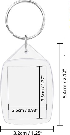 Schlüsselanhänger aus Acryl Rechteck