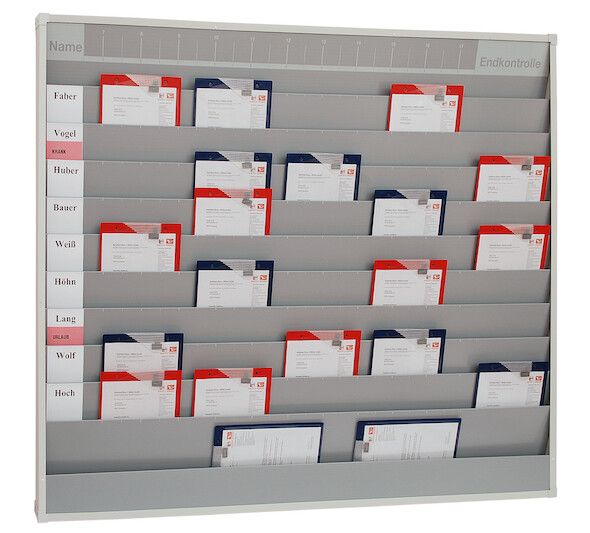 Werkstattplaner für DIN A4 Belege 10 Schienen