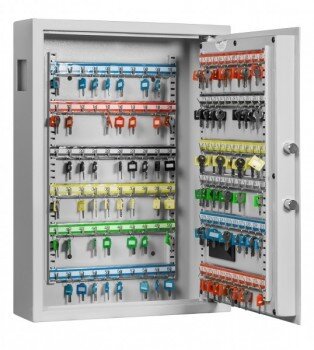 Schlüsselschrank für bis zu 120 Schlüssel, mit Elektronikschloss inkl. Notöffnungsschloss und Einwurfklappe