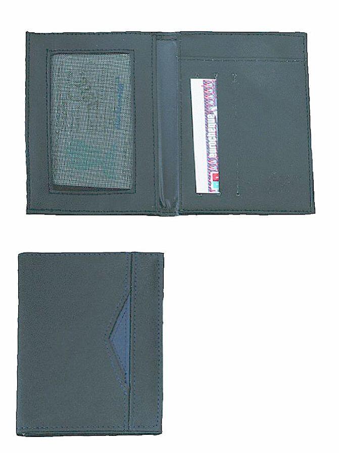 Ausweistasche "PeppPaper" schwarz mit blauem Einsatz