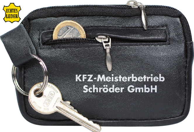 Großraum-Schlüsseltasche aus Leder