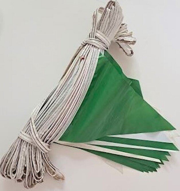 Wimpelkette grün / weiß