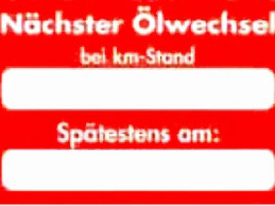 Kundendienstaudkleber ÖLWECHSEL 449260270